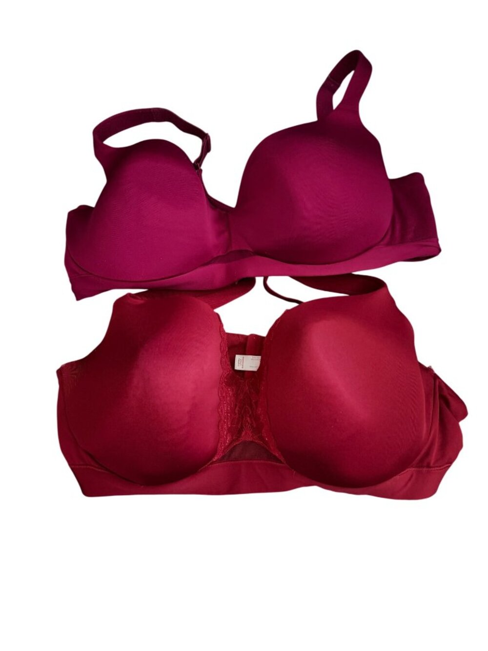 Cacique 42DDD Lightly Lined Underwire Bras In Red & Berry With Lace Detail Set o - Picture 1 of 6